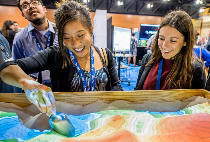 An interactive terrain mapping sandbox at the National Planning Conference in Phoenix.