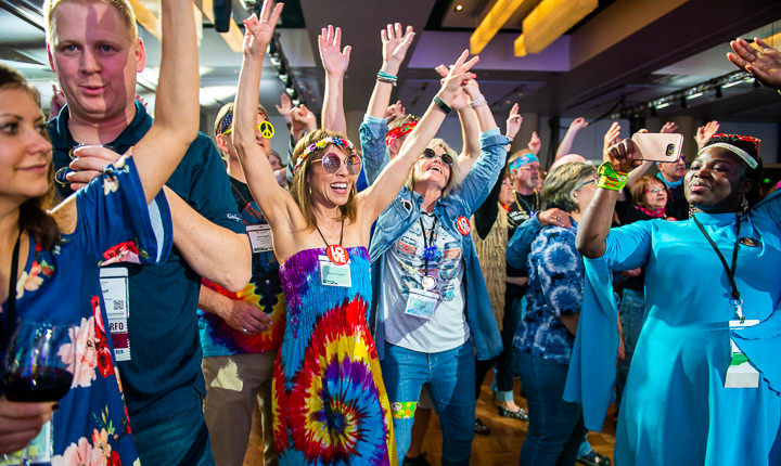 San Francisco's 'Summer of Love' is the theme for a corporate Welcome Party in that same city.