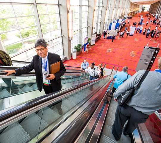 President of the American Planning Association Bill Anderson heads to a session at an APA conference in Atlanta.